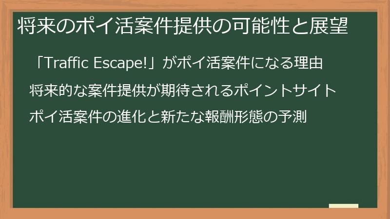 将来のポイ活案件提供の可能性と展望