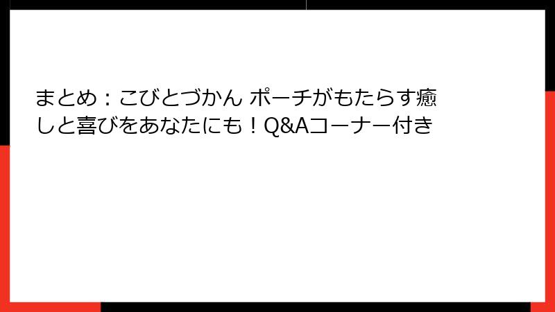 まとめ：こびとづかん ポーチがもたらす癒しと喜びをあなたにも！Q&Aコーナー付き