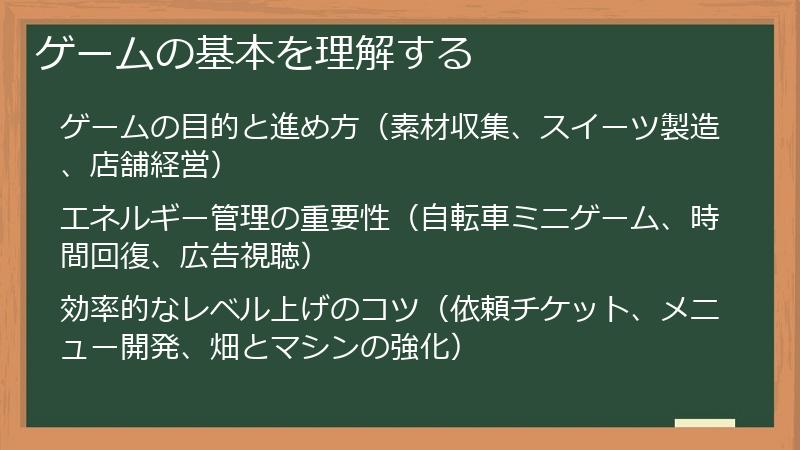 ゲームの基本を理解する