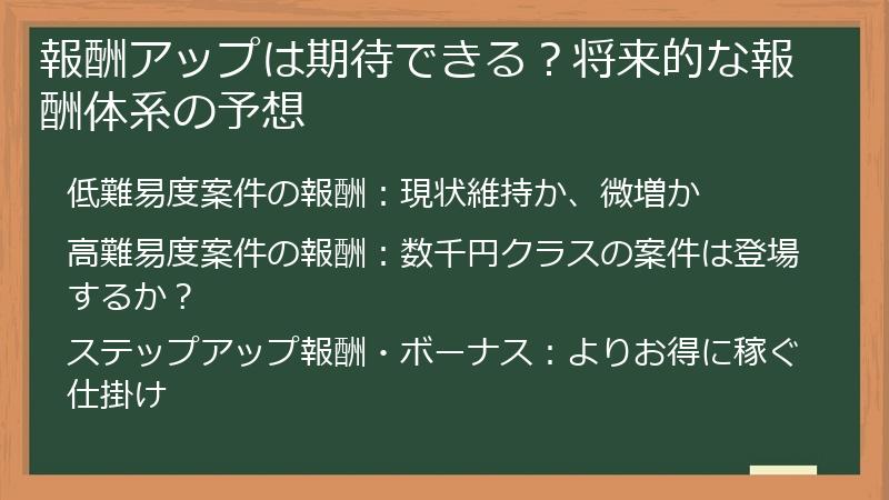 報酬アップは期待できる？将来的な報酬体系の予想