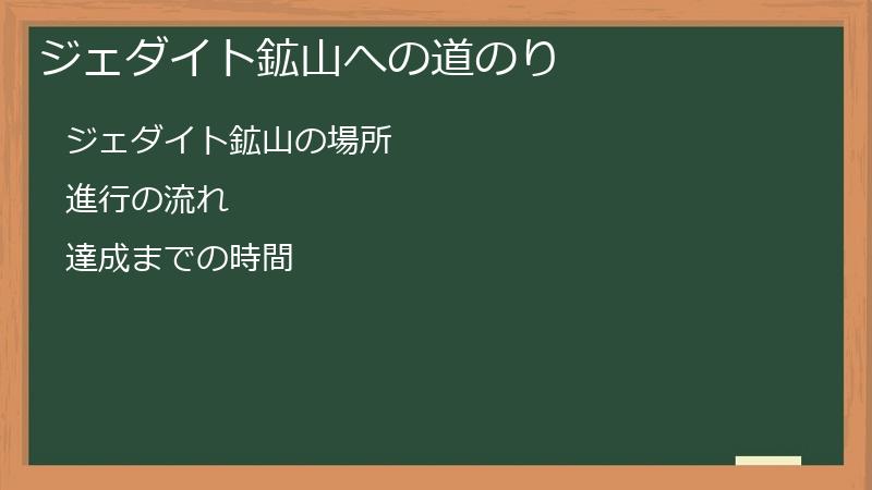 ジェダイト鉱山への道のり