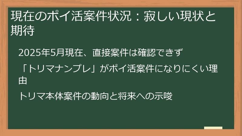 現在のポイ活案件状況：寂しい現状と期待