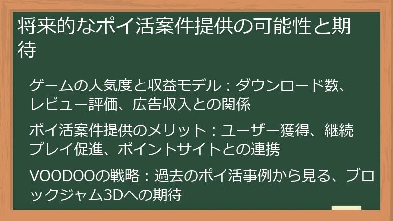 将来的なポイ活案件提供の可能性と期待