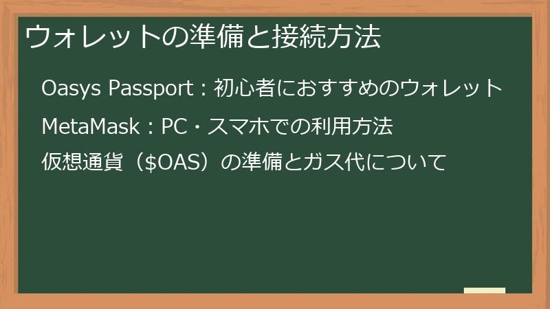 ウォレットの準備と接続方法