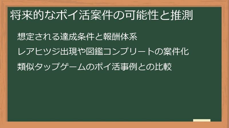 将来的なポイ活案件の可能性と推測