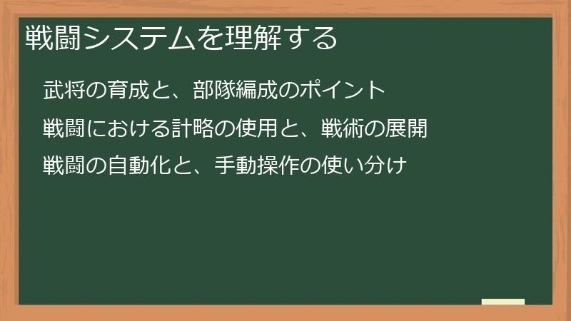 戦闘システムを理解する