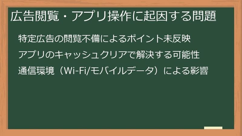 広告閲覧・アプリ操作に起因する問題