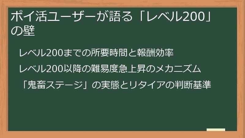 ポイ活ユーザーが語る「レベル200」の壁