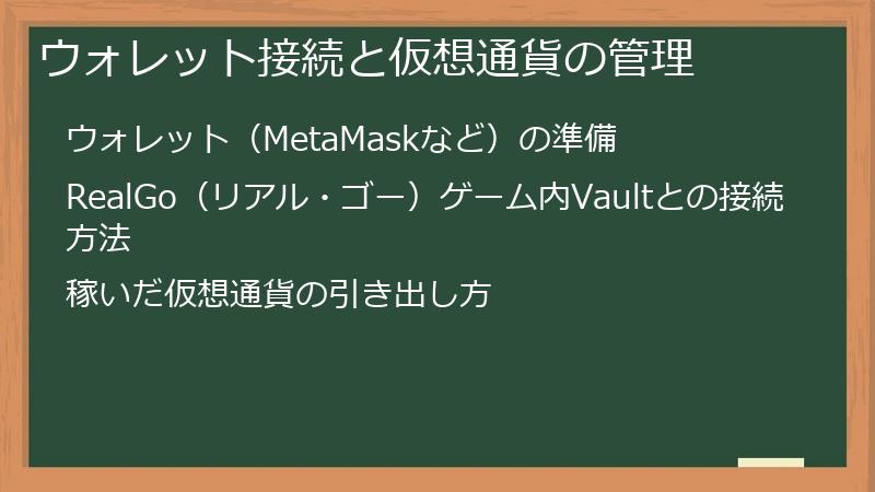 ウォレット接続と仮想通貨の管理