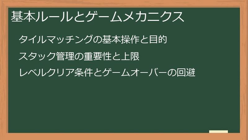 基本ルールとゲームメカニクス