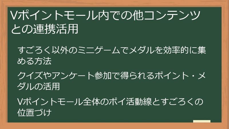 Vポイントモール内での他コンテンツとの連携活用