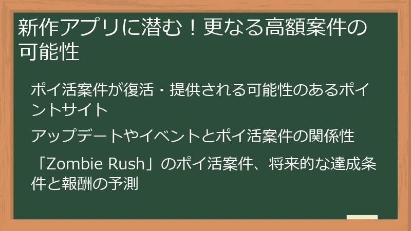 新作アプリに潜む！更なる高額案件の可能性