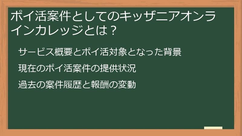 ポイ活案件としてのキッザニアオンラインカレッジとは？