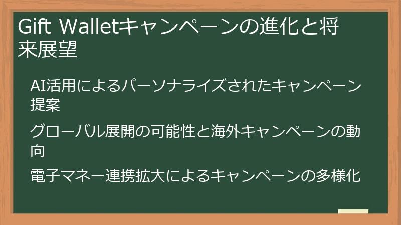 Gift Walletキャンペーンの進化と将来展望