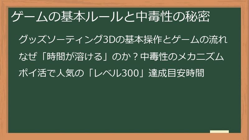 ゲームの基本ルールと中毒性の秘密