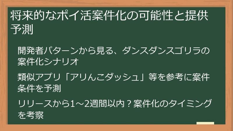 将来的なポイ活案件化の可能性と提供予測