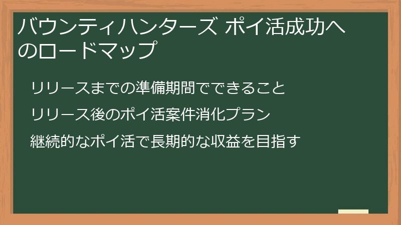 バウンティハンターズ ポイ活成功へのロードマップ
