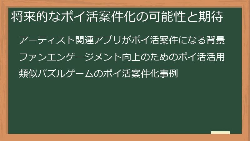 将来的なポイ活案件化の可能性と期待