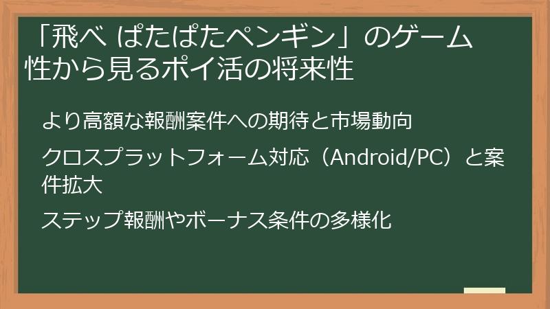 「飛べ ぱたぱたペンギン」のゲーム性から見るポイ活の将来性