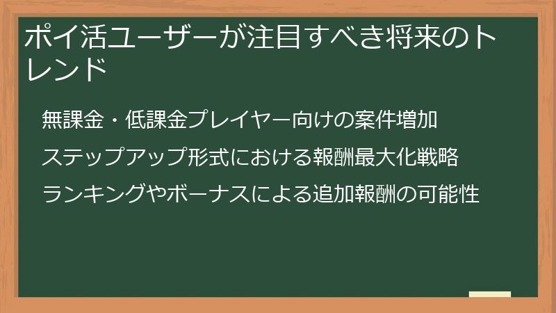 ポイ活ユーザーが注目すべき将来のトレンド