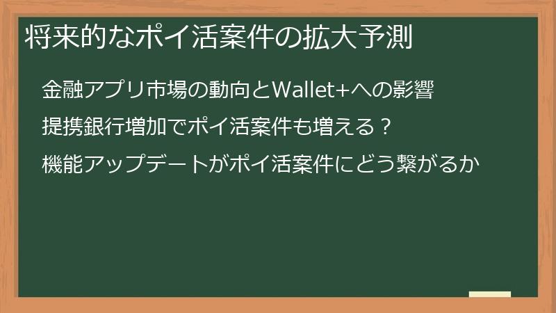 将来的なポイ活案件の拡大予測