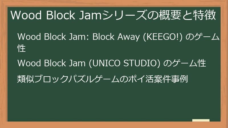 Wood Block Jamシリーズの概要と特徴