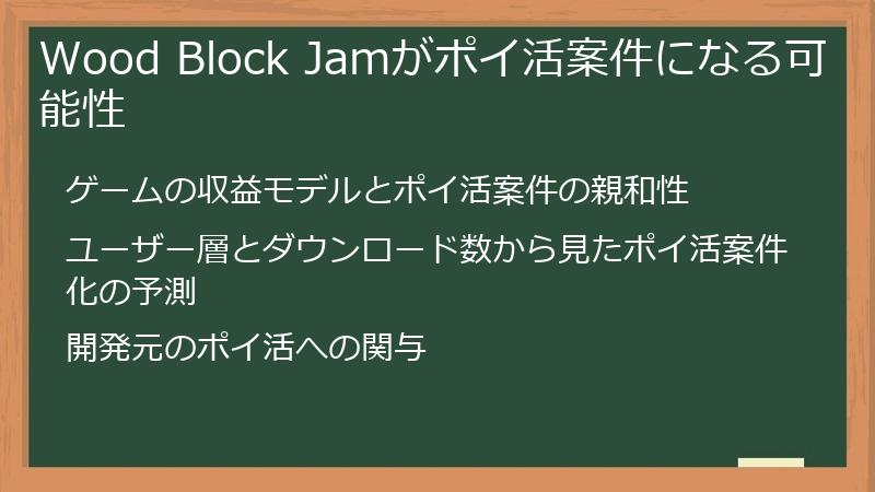 Wood Block Jamがポイ活案件になる可能性
