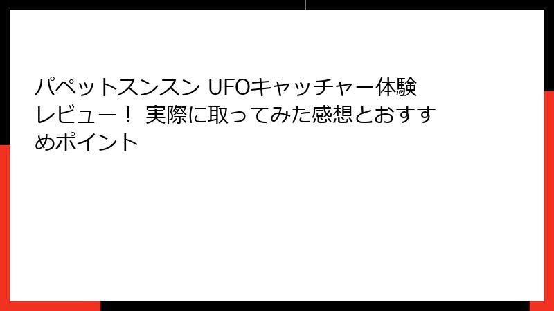パペットスンスン UFOキャッチャー体験レビュー！ 実際に取ってみた感想とおすすめポイント