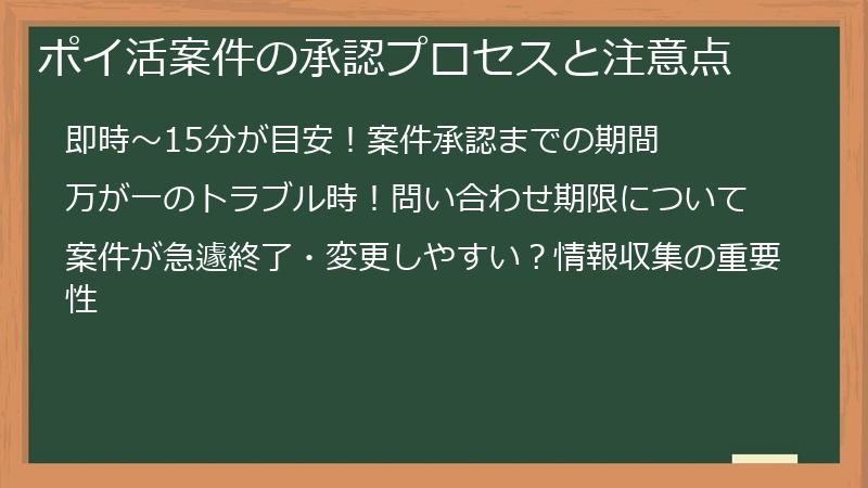 ポイ活案件の承認プロセスと注意点