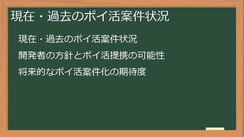 現在・過去のポイ活案件状況