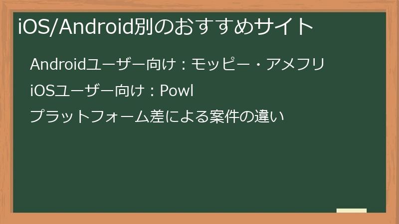 iOS/Android別のおすすめサイト