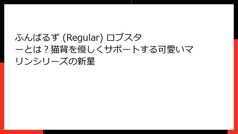 ふんばるず (Regular) ロブスターとは？猫背を優しくサポートする可愛いマリンシリーズの新星